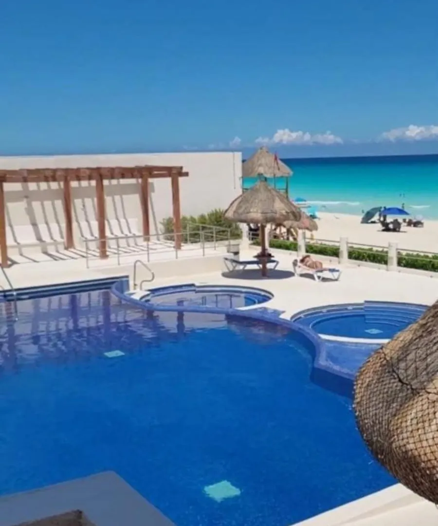 Apartment Ocean View Front Beach Villa Cancun Mexico